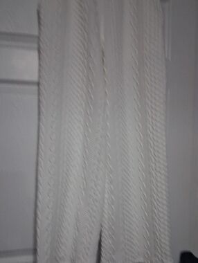 White Cable Knit Pants